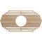 Ekena Millwork Chrysler Wood Fretwork Pierced Ceiling Medallion, Red Oak, 20"W x 10"H x 5 1/4"ID x 1/4"T CMWP20X10X0250CSRO - alternate 1